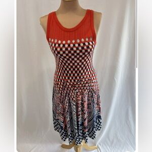 Nic & Zoe size small multicolor Knit Dress patriotic